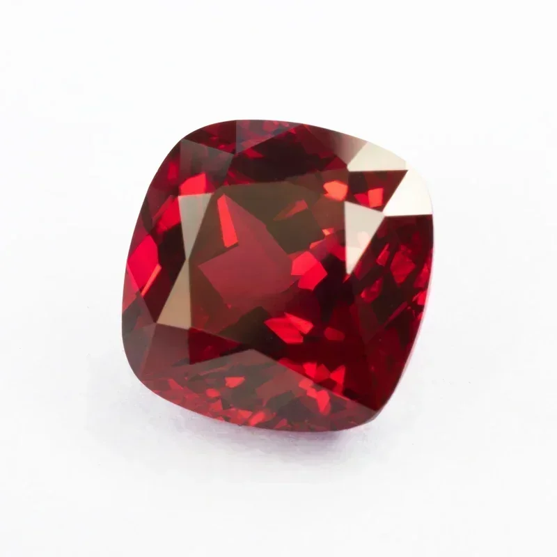 

Lab Grown Ruby Pigeon Blood Red Color Cushion Cut Beads for Jewelry Making DIY Ring Materials Selectable Certificat