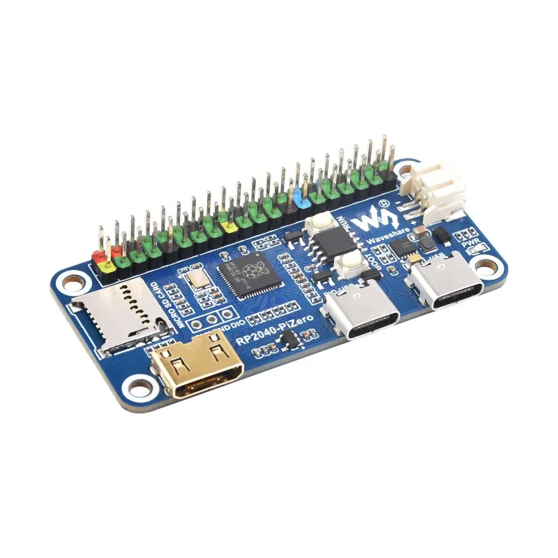 Waveshare RP2040-PiZero Development Board, Based On The Raspberry Pi RP2040 Dual-core Processor
