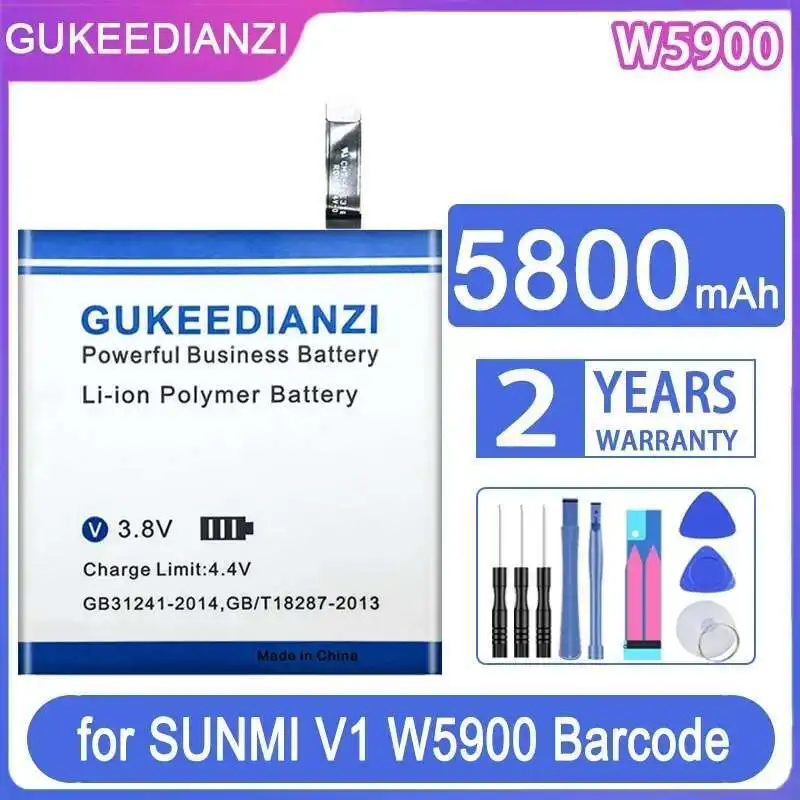 

Надежная мощность для штрих-кода Sunmi V1 W5900, хорошая низкотемпературная батарея сканирующего устройства 5800 мАч