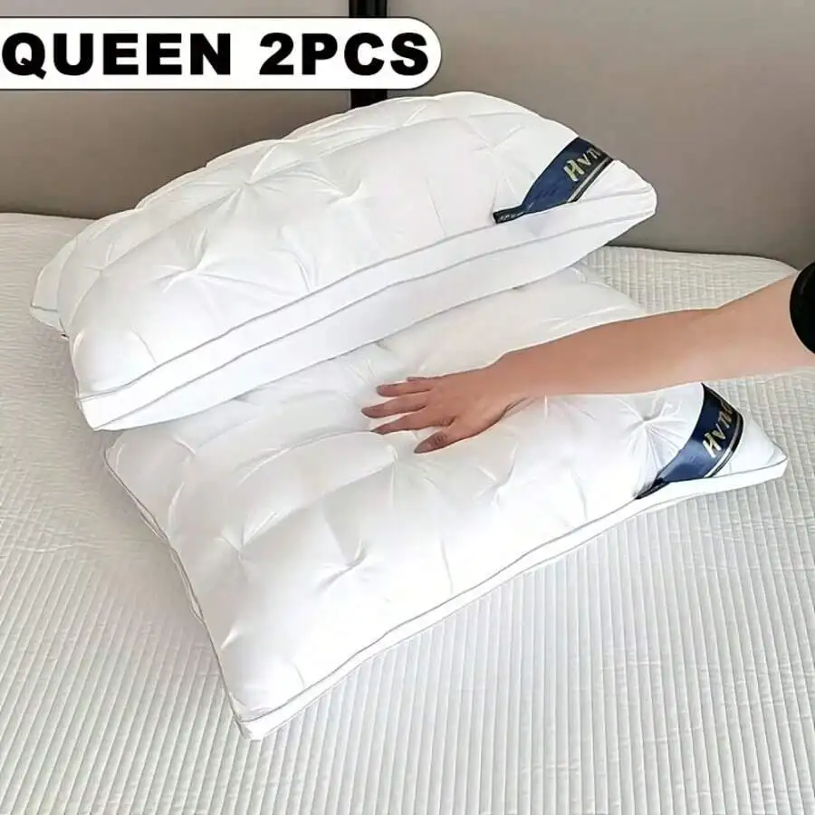 Luxury Hotel Series Pillow Set Of Two: Designed For Deep Sleep And Neck Relief, Offering Superior Support. The High-Resilience,