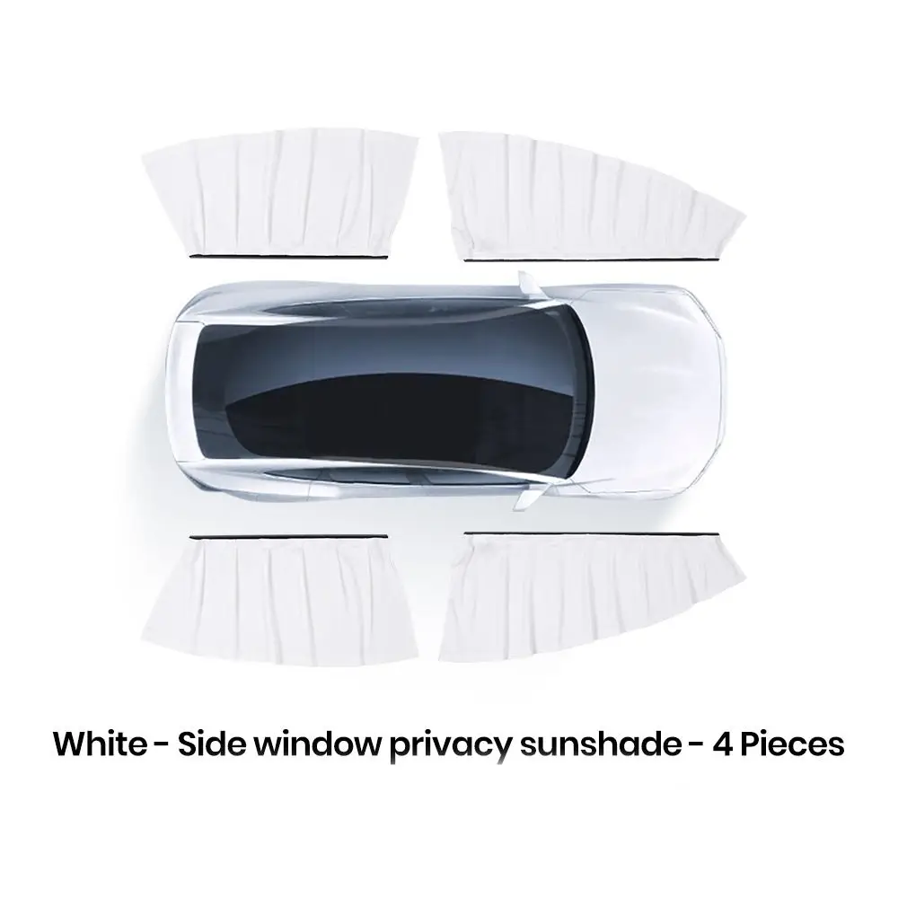 

4pcs Cooling Car Window Shade Full Coverage Seamless Design Sun Shade Brea Car Sun Protection for Tesla Model 3 Y