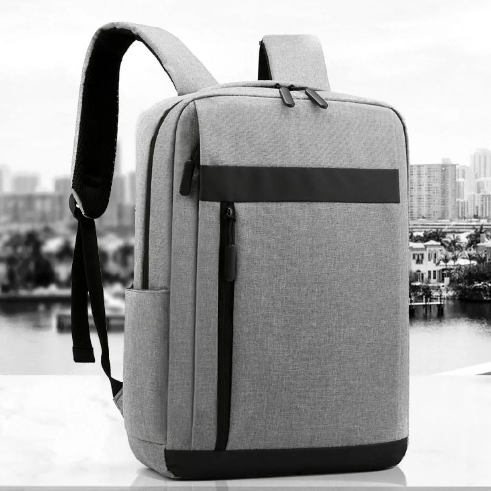 

Simple Large Capacity Nylon Backpack Multipockets Canvas Student Backpack Handbag Student Laptop Shoulder Bag Travel