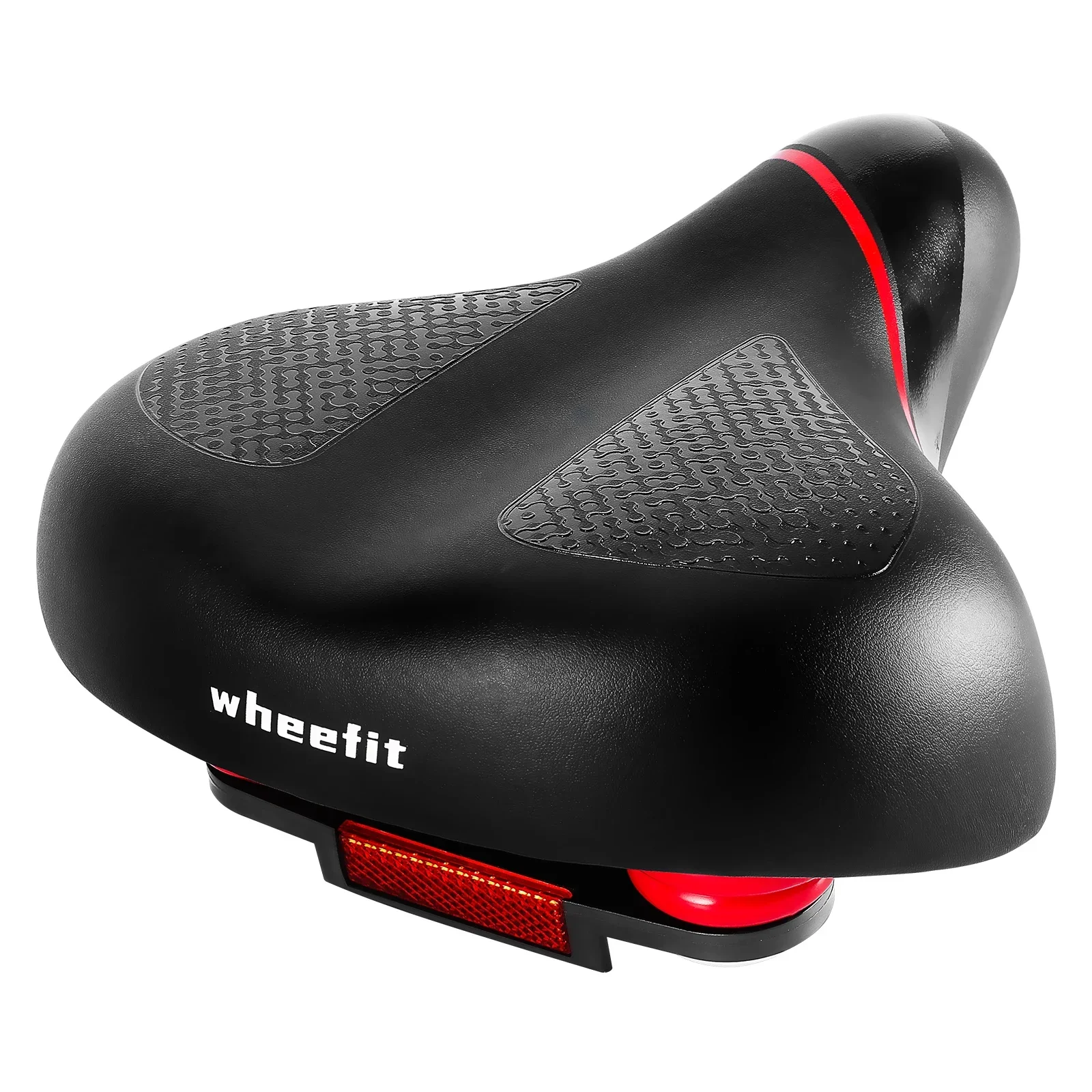 AliExpress NONE Comfort Bike Seat, Wide Bicycle Saddle for Men&Women, Fits Peloton, MTB, Cruiser & City Bikes, Waterproof with Reflective Strips