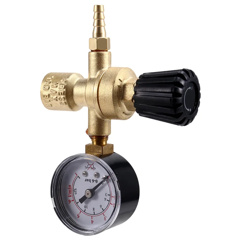 Peliciosos-Mini reductor de presión de dióxido de carbono de argón instrumento de manómetro 36V 220V dos válvulas reductoras de presión de soldadura M10 * 1