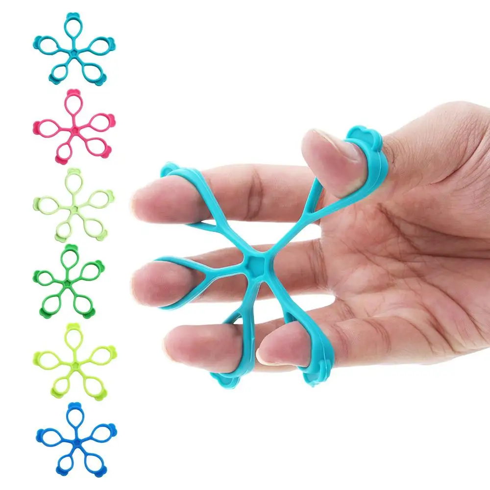 Flower-Shaped Finger Strength Trainer Finger Strength Training Band Hand Gripper Silicone Finger Expander Exercise Hand Grip