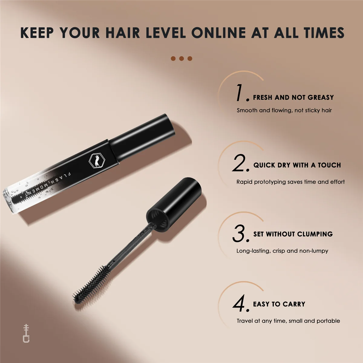 Новый Flash Moment, жидкий артефакт для сломанных волос, против волос, палочка для укладки волос фиксированной формы, фиксированная форма, стержень для отделки сломанных волос, 18 мл