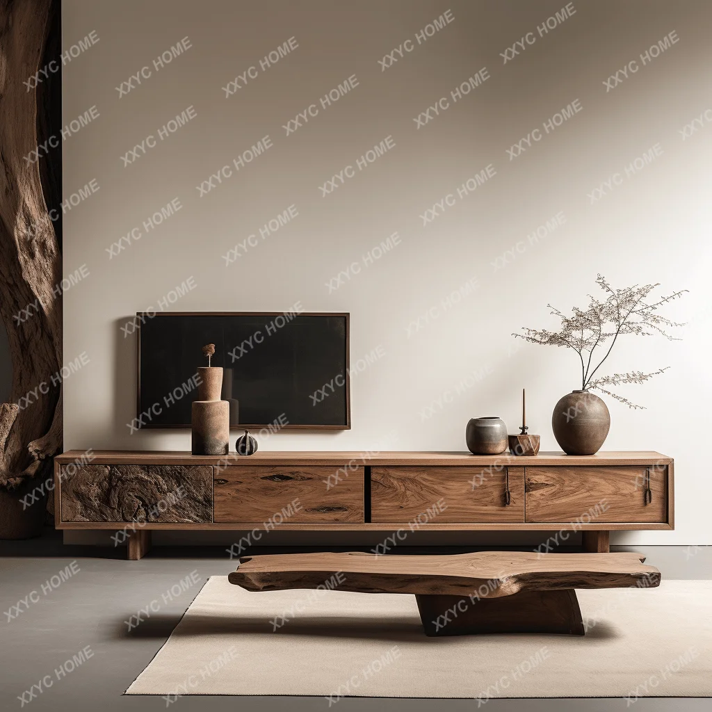 Wooden Living Room TV Stands Advanced Minimalist Designer Floor Bedroom TV Cabinet Modern  Log Fernsehtisch Furniture