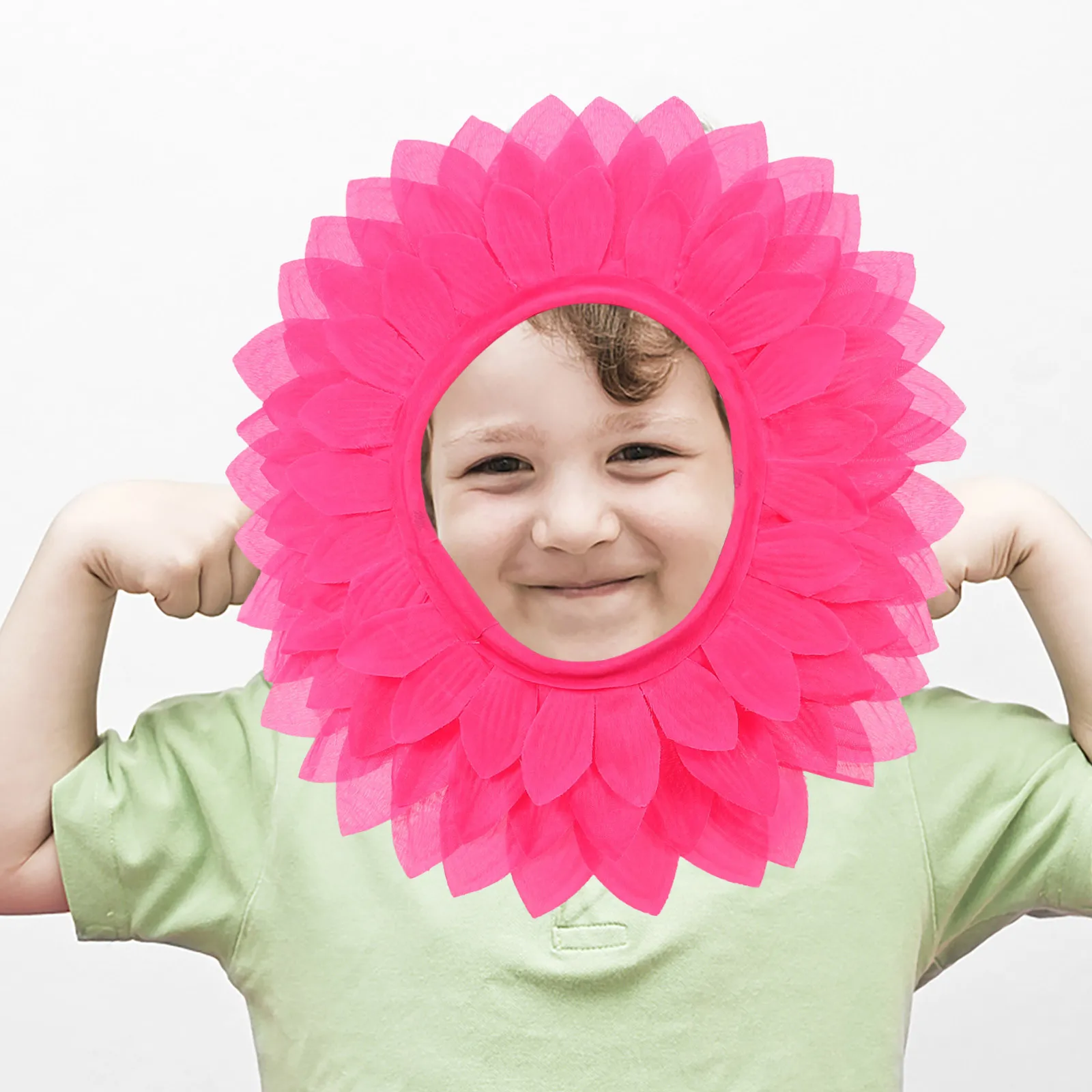 Zonnebloem hoofddeksel grappige gele bloemkap kinderen zonnebloem kostuum accessoire voor feest carnaval dansvoorstelling foto rekwisieten