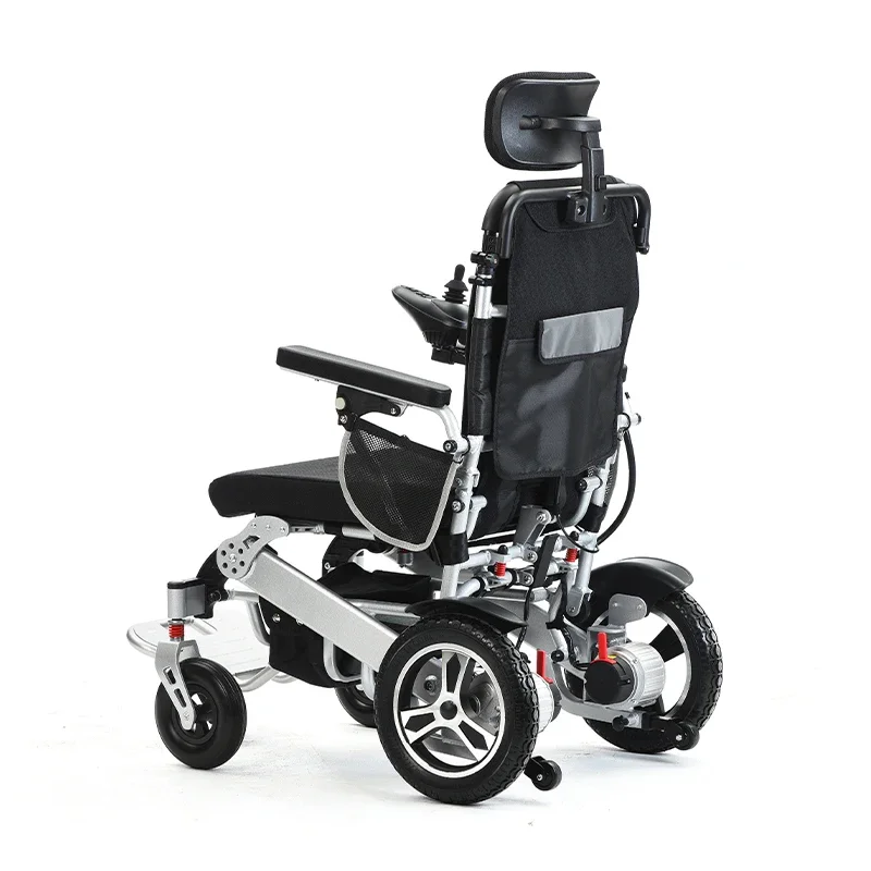 2026 Premium Cushion Backrest Aluminum Alloy Electric Wheelchair Reclining Power Wheelchair For Disabled