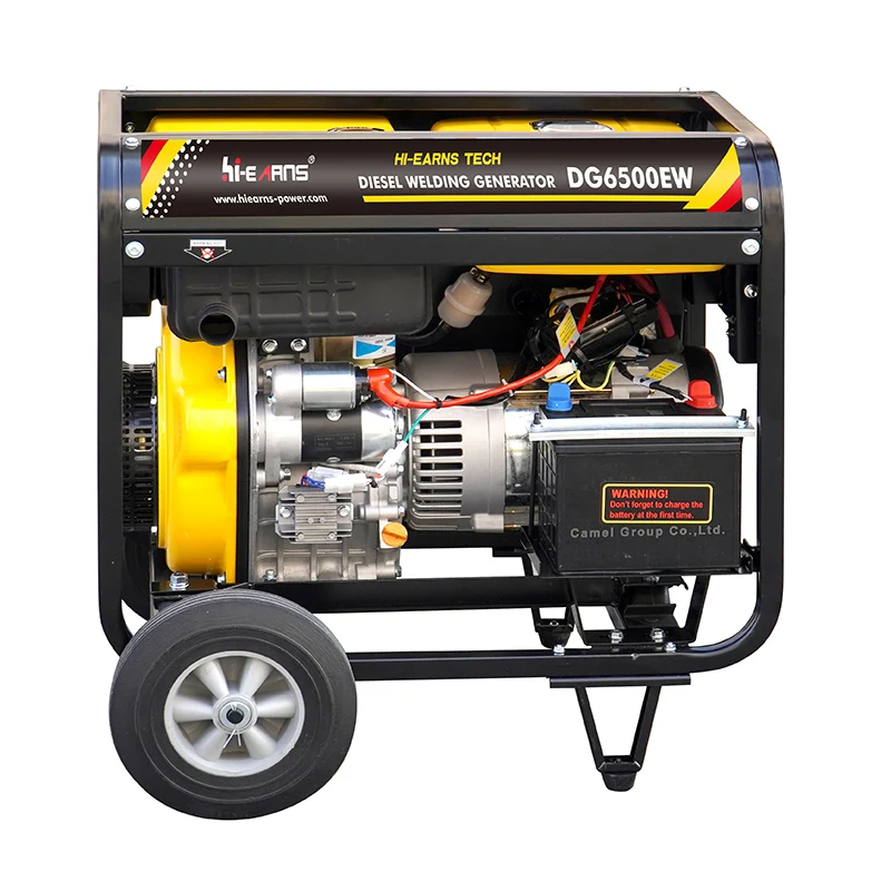 

Дизельный генератор Hiearns 1.8 кВт с открытой рамой и дистанционным запуском, новый DG6500EW, с воздушным охлаждением, 220В, однофазный, с выходом постоянного тока для сварки