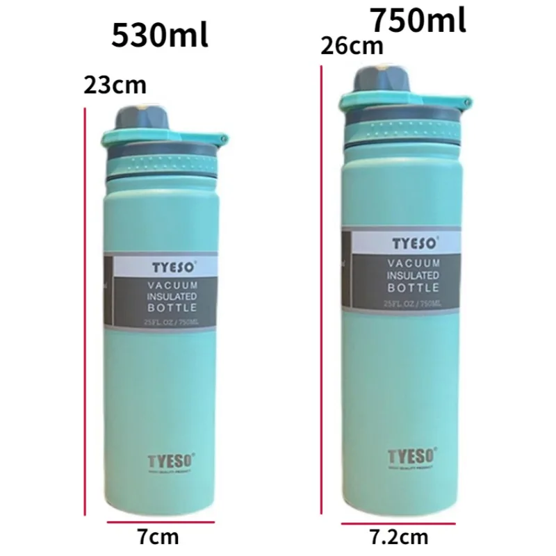 530 750ML Tyeso Thermos Bottle Stainless Steel Vacuum Flask Insulated Water Bottle Travel Cup For children Coffee Mug Termica