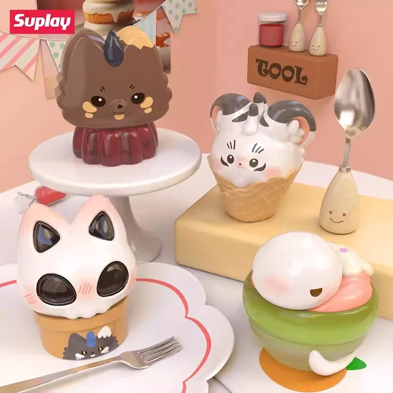 Er zijn beesten, mini-feestpoppen, blinde tassen, blinde dozen, tweede kogel schattige poppencadeaus, handgemaakte desktopornamentenset schattig