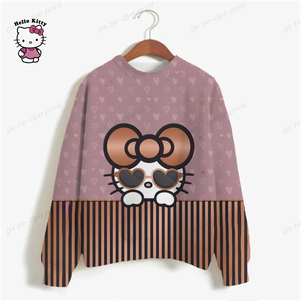 Hello Kitty Sweatshirt for Women Autumn Oversized Hoodie Kawaii Oversized Hoodie for Trendy Sudaderas Y2k Clothes \'s