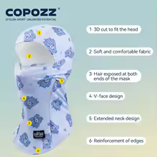 חם צוואר ומסכת סקי לילדים (גיל 4-15) | COPOZZ - מנדף זיעה ונוח