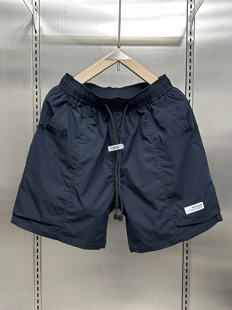 

Функциональная повседневная рабочая одежда orts, мужские летние тонкие свободные прямые брюки для отдыха в американском стиле с пятью четвертью, молодежные активные брюки