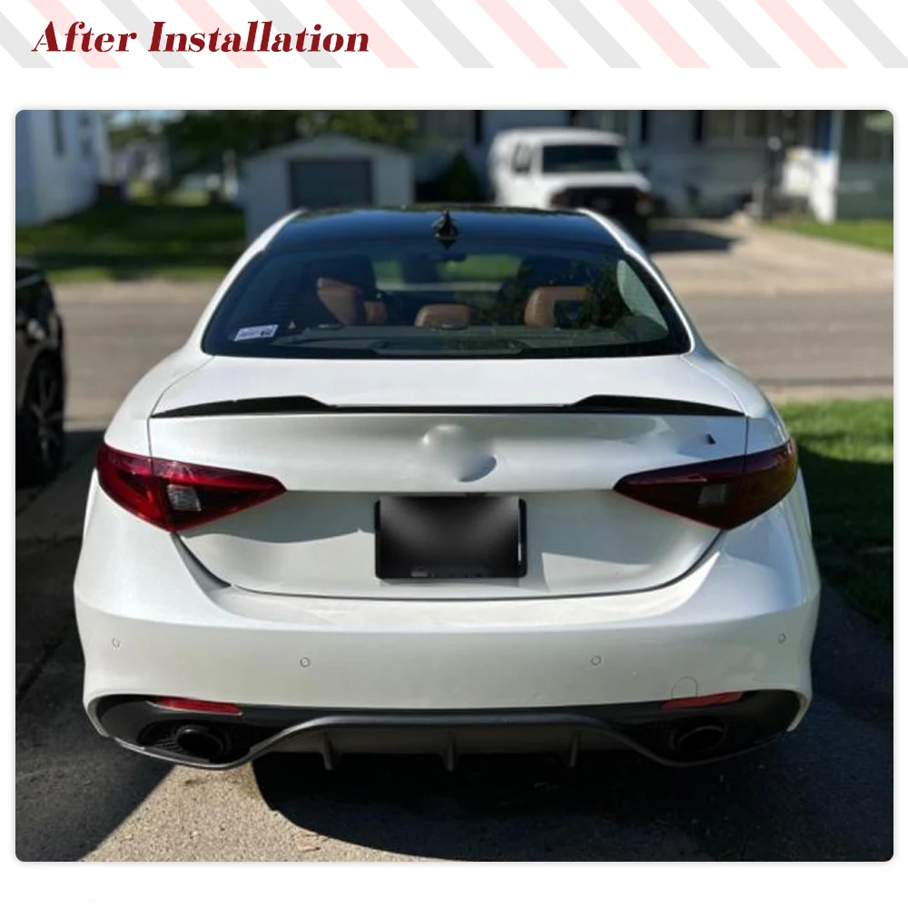 Alerón trasero de fibra de carbono/FRP para coche, accesorio para Alfa Romeo Giulia, Sedan 2015 - 2021