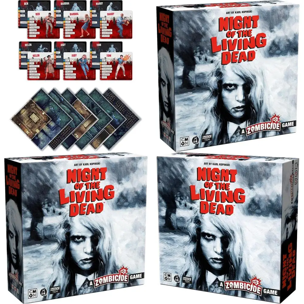 

Cooperative Zombie Survival Game: Night of the Living Dead for Ages 14+ | 1-6 Players | Avg. 1-Hour Playtime | CMON