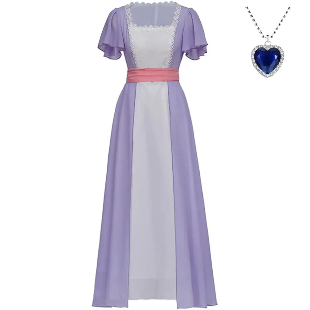 Titanic Rose DeWitt Bukater Cosplay Costume Dress Outfits Halloween Carnival Party Evening Gown Dress