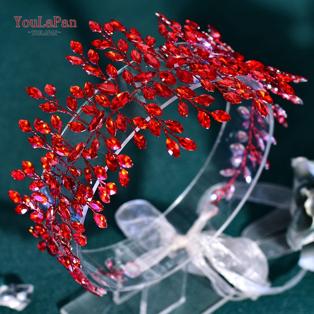 

YouLaPan Multi Colored Rhinestones Hair Accessories Wedding Bridal Headband Banquet Party Hair Band Handmade Headpiece HP237