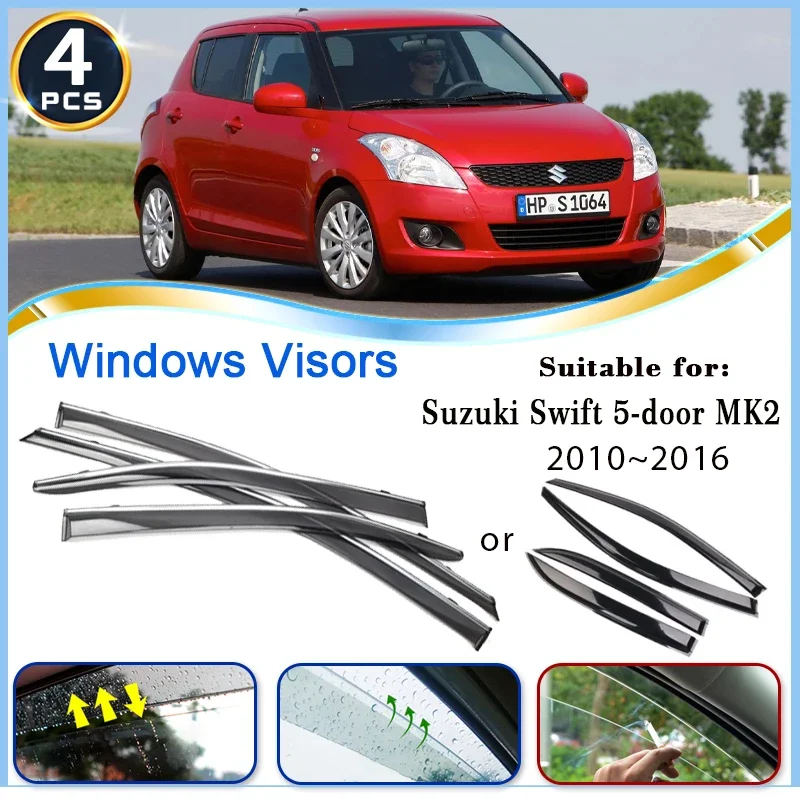 

Car Window Visor For Suzuki Swift 5-door MK2 2010~2016 Waterproof Rain Guard Deflector Windshield Eyebrow Awning Car Accessories