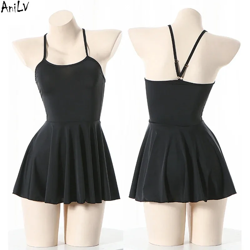 

AniLV Summer Pool Party Anime Girl Student Swimsuit Dress Cosplay Women Nightgown Pajamas Uniform Costume