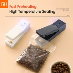 Xiaomi Mijia Mini Snack Heat Sealer, Portátil, Recarregável, Handheld, Saco de PVC, Máquina Seladora a Vácuo, Gadget de Cozinha, 2 em 1