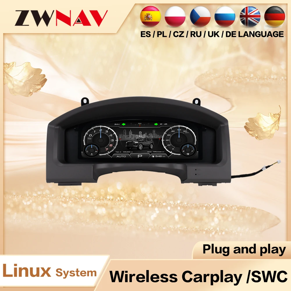 

ZWNAV For Toyota Land Cruiser LC200 2008-2015 Speedometer Car LCD Digital Cluster Virtual Cockpit Dashboard Instrument Panel