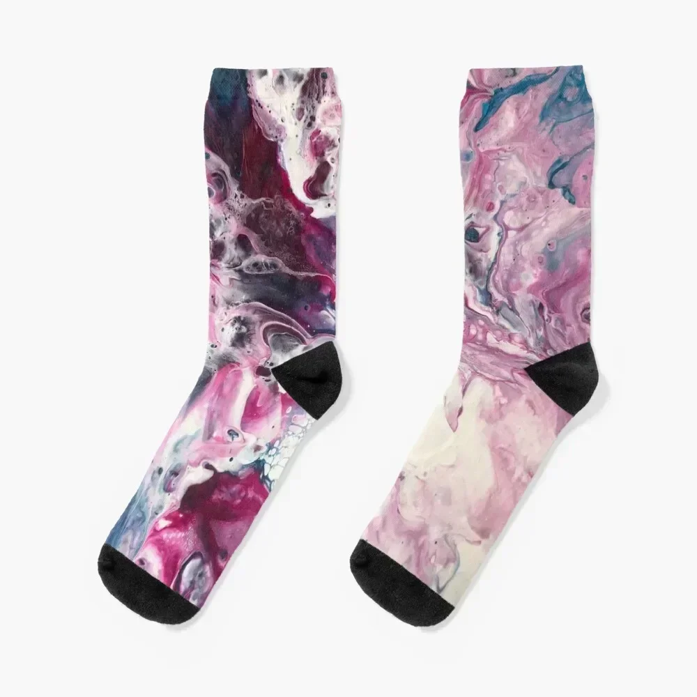 Paint Pouring Artwork Socks Lots anti-slip japanese fashion soccer anti-slip Man Socks Women's