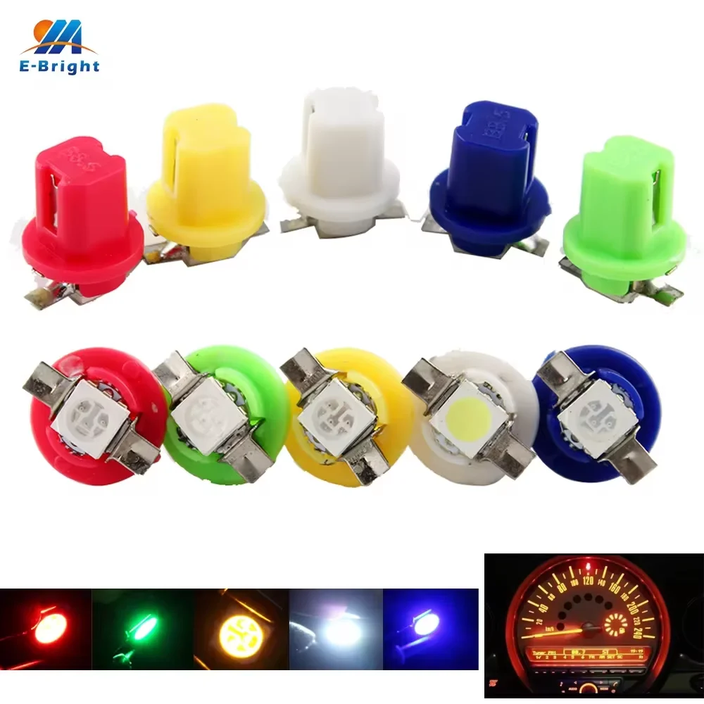 YM E-Bright 100PCS B 8.5 Bright B8.5 5050 1 LED 1 SMD 12V 24V DC LED Dashboard Warning Indicator Bulbs Instrument Lights For Car