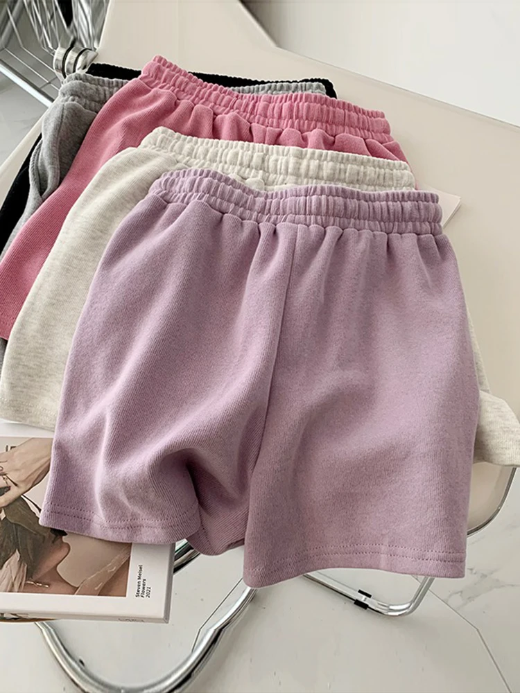 AOSSVIAO 2026 Sommer-Shorts für Damen: Elastische, süße Mädchen-Shorts im koreanischen Stil, Harajuku, schlichte graue Hosen für Studentinnen – Detail 10