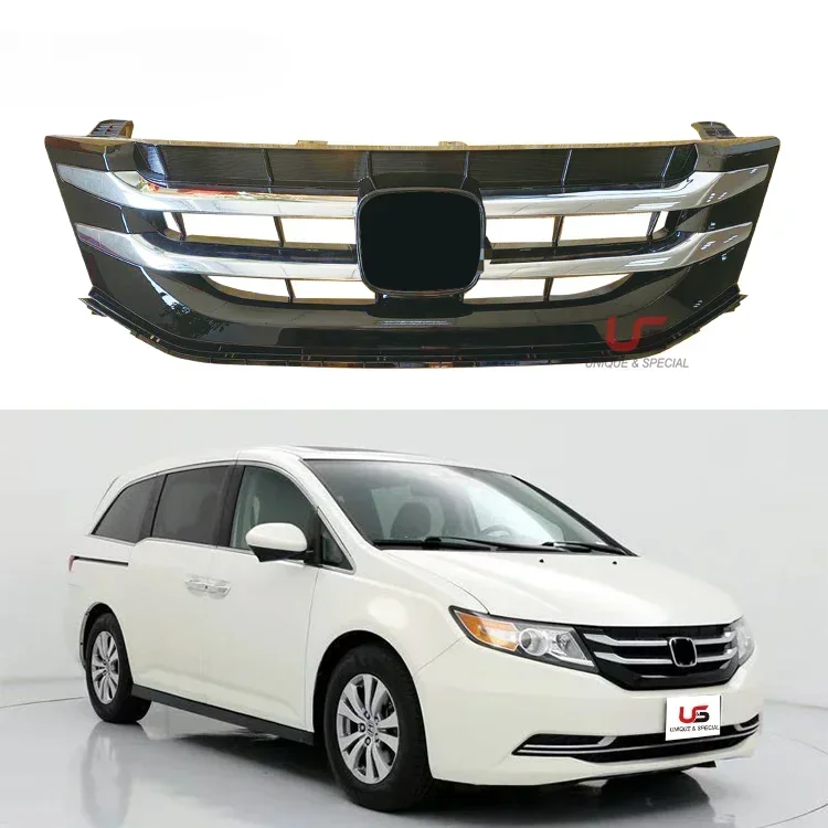 High Quality Chrome Car Front Grille for 2013 2014 Honda Odyssey American Front Bumper upper grille OEM 75100-TK8-A110