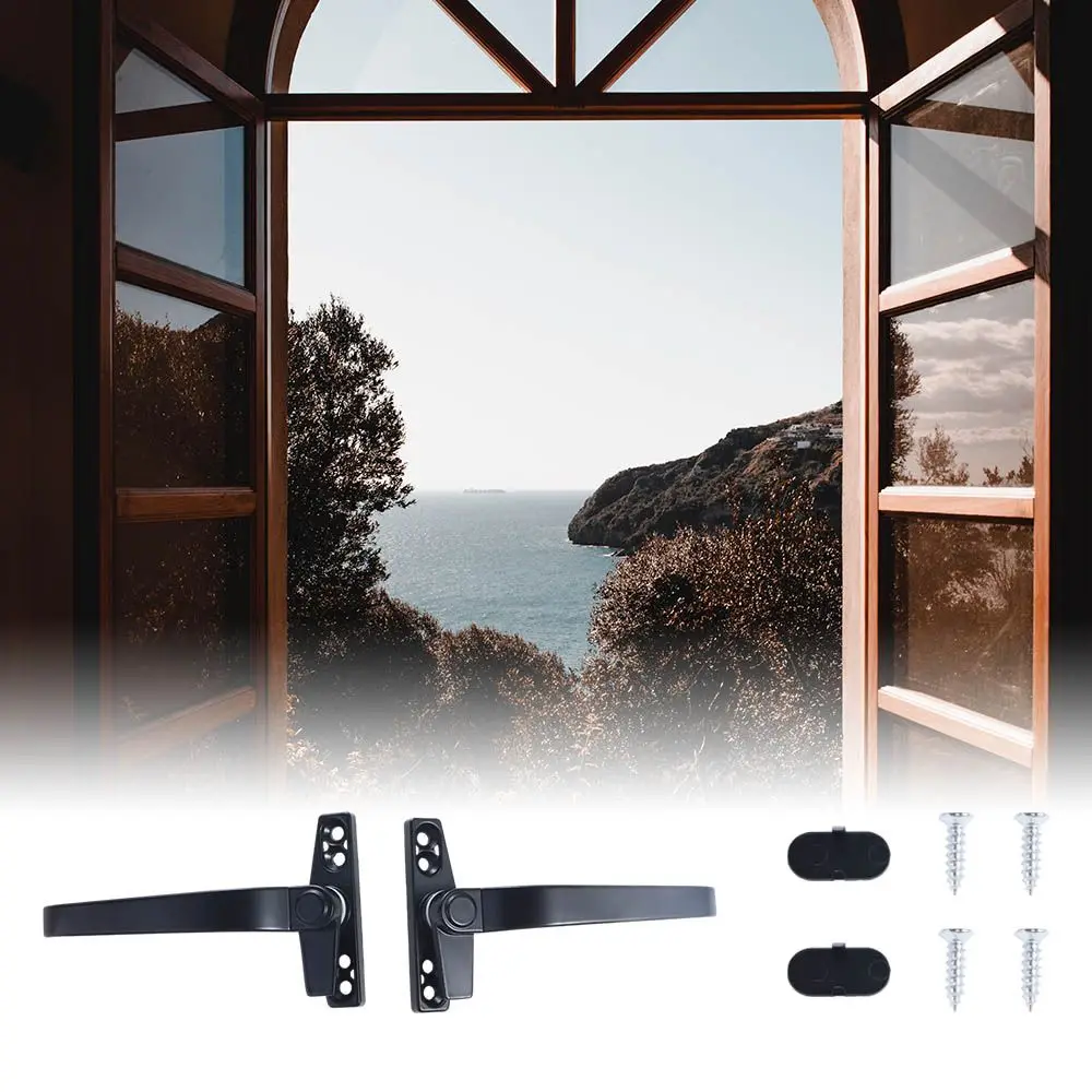 Professional Open Door Window Handle With Lock Right/Left Hand Window Lock Handle Aluminum Alloy Black/White Casement