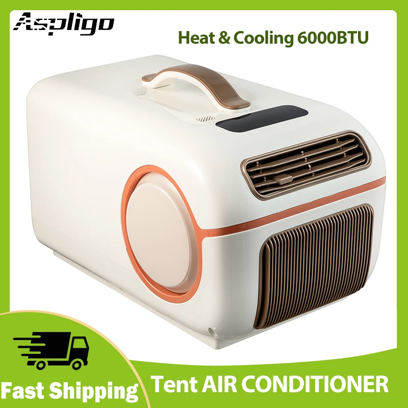 

Aspligo 6000BTU Outdoor Tent Air Conditioner Portable Camping Air Conditioning 110V 220V For Bedroom Rest Work Outdoor Travel
