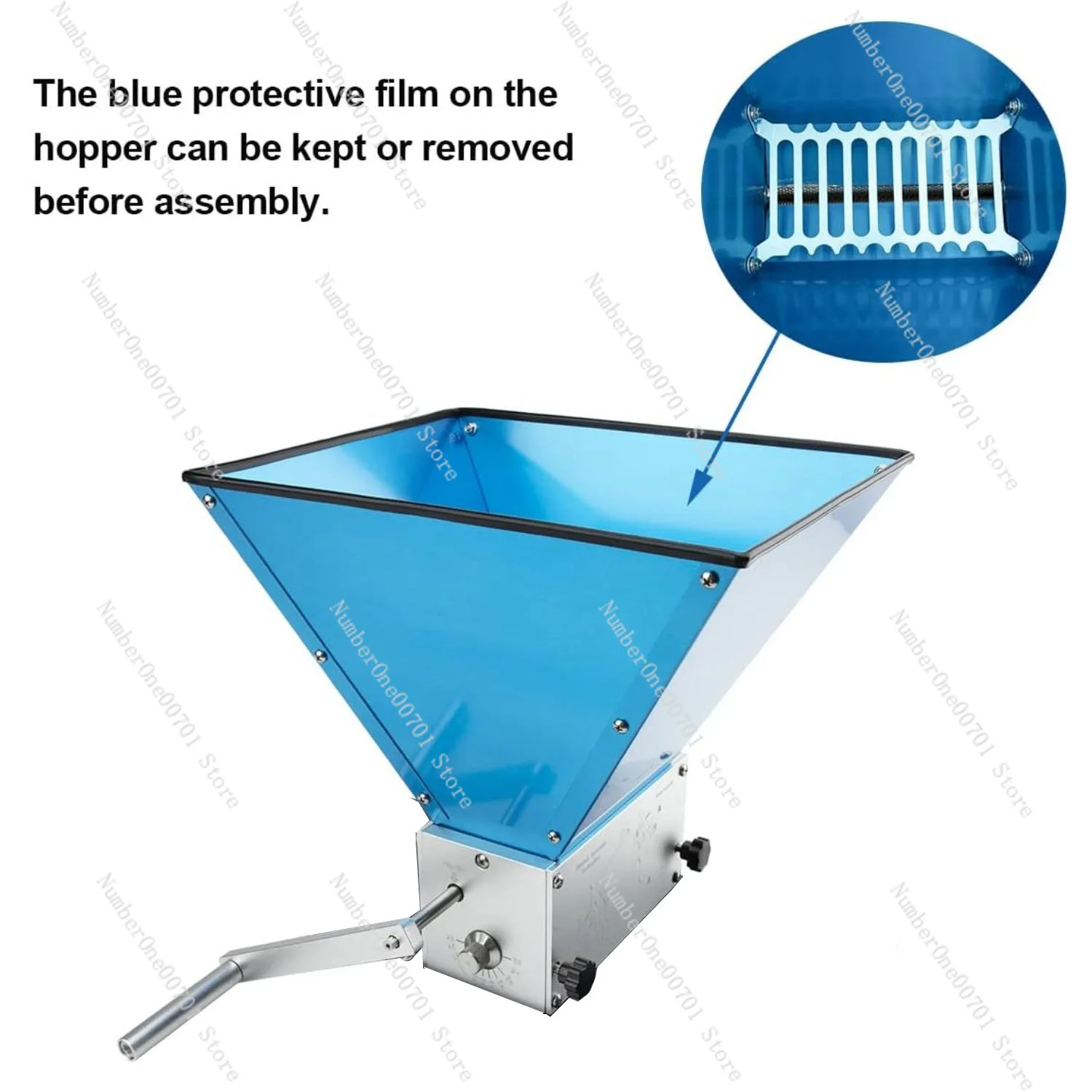 3-Roller Malt Mill for Home Brewing, Electric & Manual Dual Mode Grain Grinder, Stainless Steel Food Grade Barley Crusher