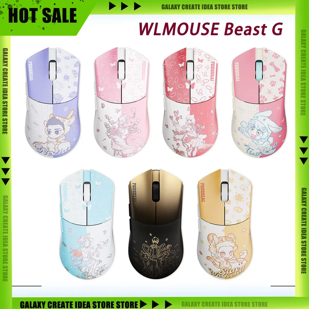 

WLMOUSE Beast G PAW3950HS 8K Gaming Mouse Light Weight Dual Mode Nordic54L15 E-sports Mouse Long Battery Life Wireless Mice Gift
