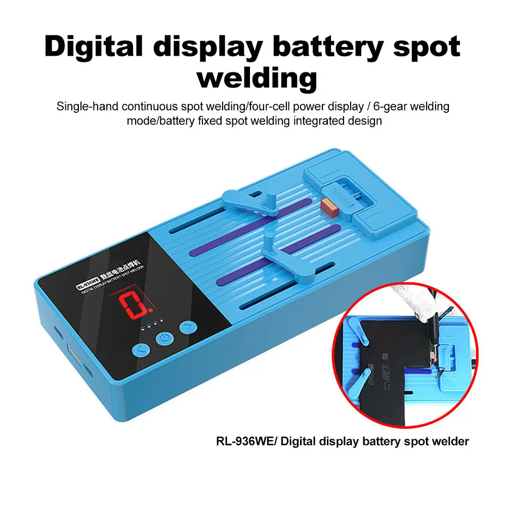 

RL-936WE Digital display Adjustable 6 Gears DIY Spot Welding Machine Repair With Quick Release Pen Nickel Plate Battery Welder