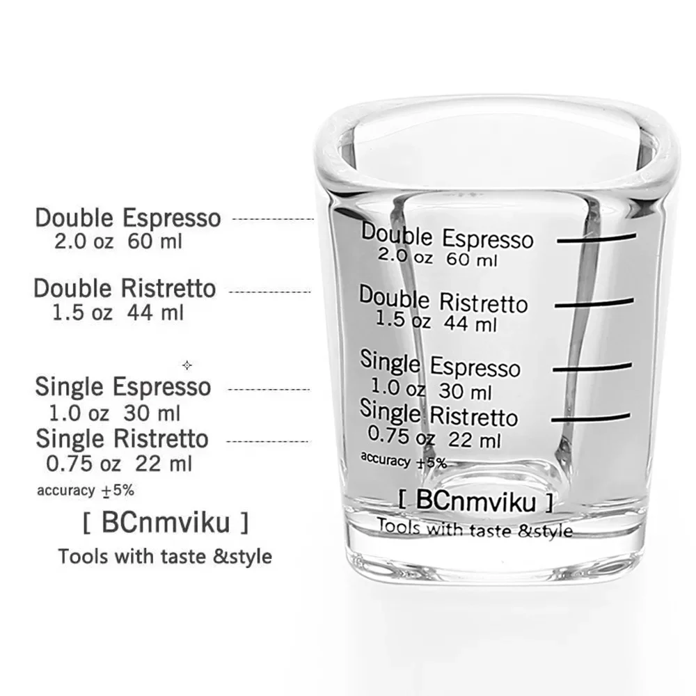 60ml Square Thickened Glass Ounce Cups Graduated Measuring Concentrated  Espresso Coffee Cup Italian Simple Heat-resistant - AliExpress 15