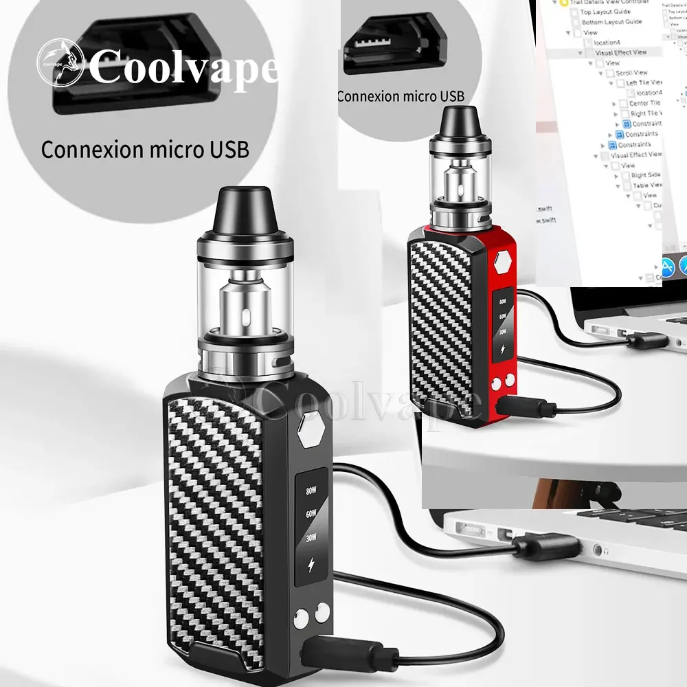 WolfCoolVape 80W E Mech Box Mod Vaporizer 2200 Vaping 2.5 vape mod for vape mods - gallery image 3