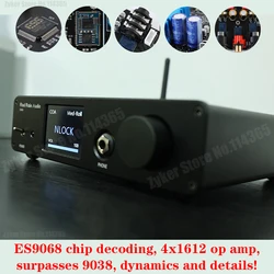 DA68 HIFI Bluetooth 5.1 ES9068 Decoder 4xOPA1612 USB DAC Sound Card Digital Interface Supports DSD512 PCM384 With Remote Control