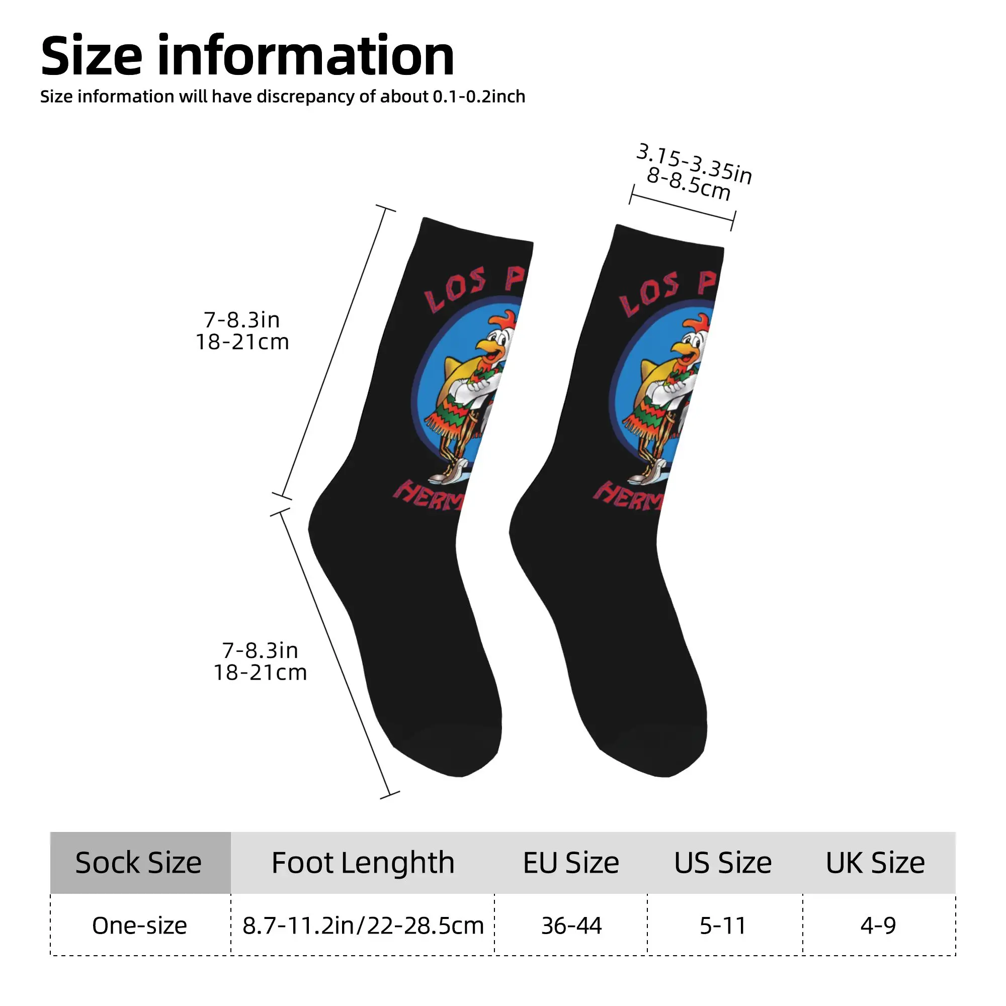 Custom Funny Los Pollos Hermanos Dress Socks Mens Womens Warm Funny Novelty Breaking Bad Crew Socks view 4
