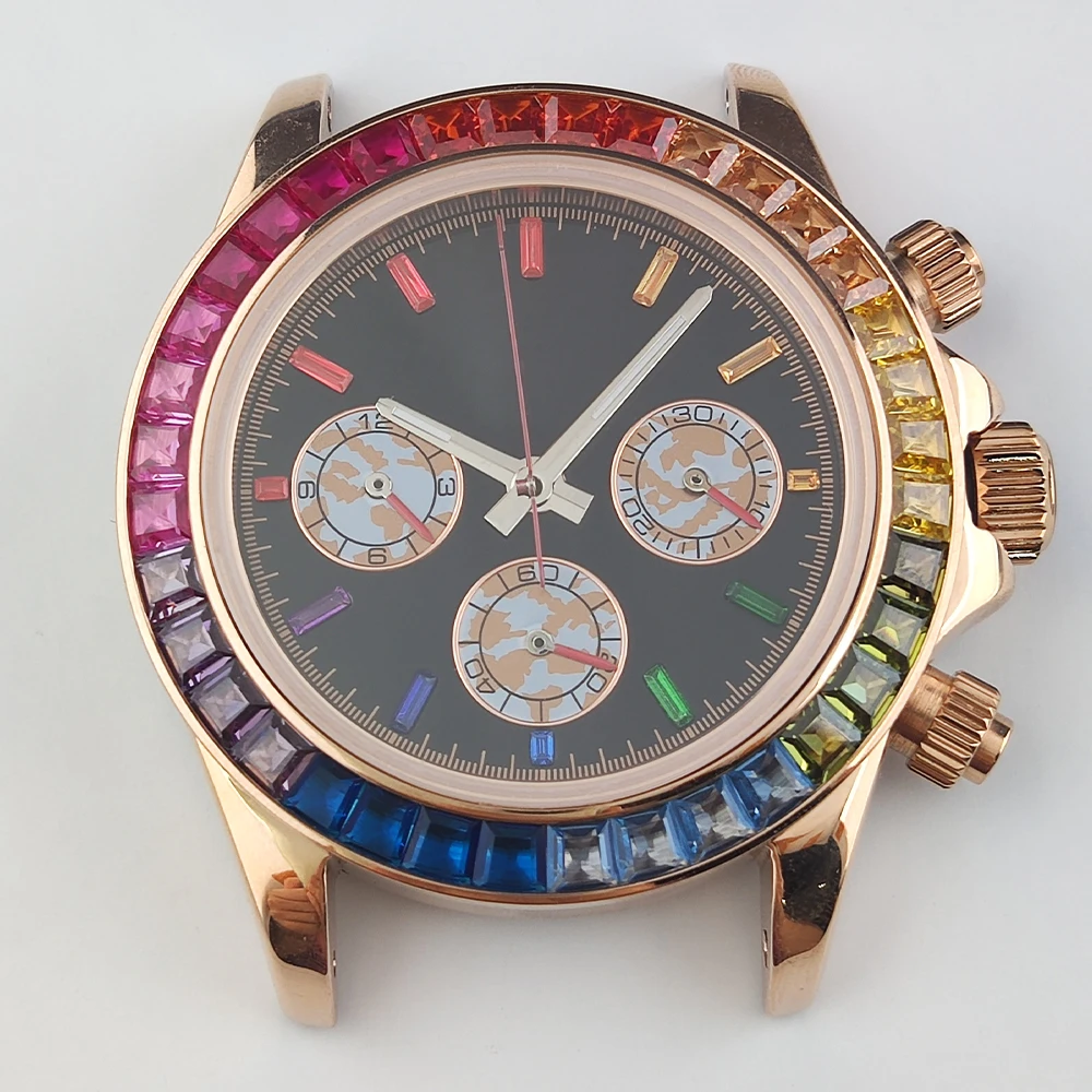 VK63 Daytona Watch Hands Luminous Rainbow Hands Dial 29.5MM For The VK63 Movement Replacement Of Parts Of Watch Accessorie