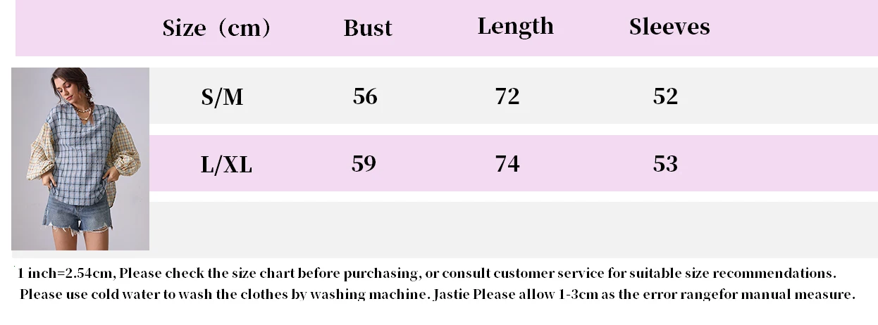 Retro Patchworkลายสก๊อตเสื้อผู้หญิงเสื้อ 2025 ฤดูใบไม้ผลิและฤดูร้อนVคอยาวแขนยาวหลวมสบายๆเสื้อTops