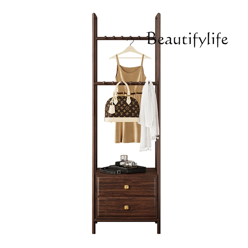 

High-end new Chinese-style ebony coat rack, all solid wood, modern simple Chinese light luxury bedroom