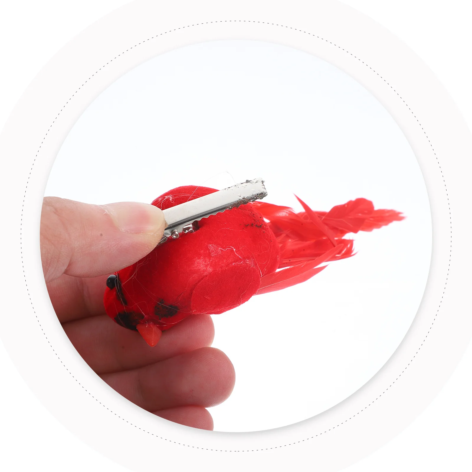 

10 Pcs Cardinal Christmas Decorations Bird Clip Tree Ornament Red Ornaments Xmas Birds for