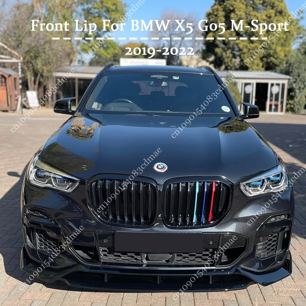 

4PCS Gloss Black Front Bumper Splitter Lip For BMW X5 G05 M-Sport 2019-2022 30d 30i 40i M50i M50d Guard Diffuser Spoiler Kit