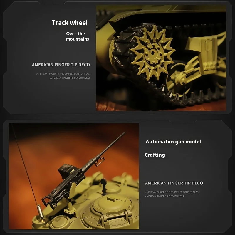 1/16 2.4g RC 탱크 Henglong 풀 스케일 시뮬레이션 American Sherman M4A3 오프로드 군용 탱크 모델 원격 제어 성인 장난감