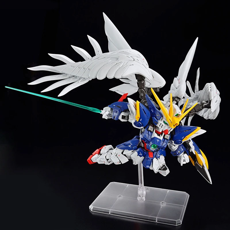 Bandai original MGSD XXXG-00W0 Wing Gundam Zero EW anime action figure assembly model ornaments collection toy children's gift