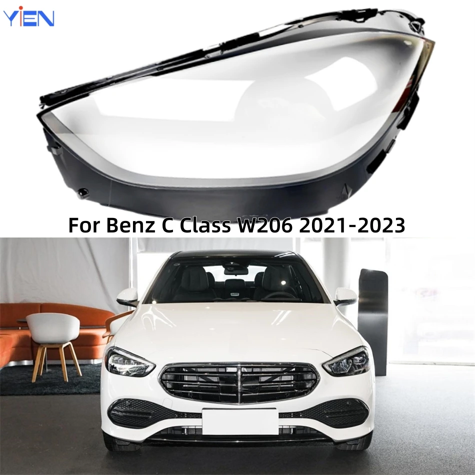 

For Mercedes Benz C Class W206 C260L C300 2021 2022 2023 Automotive Parts and Accessories Dust Cover For Headlights Glass Shell