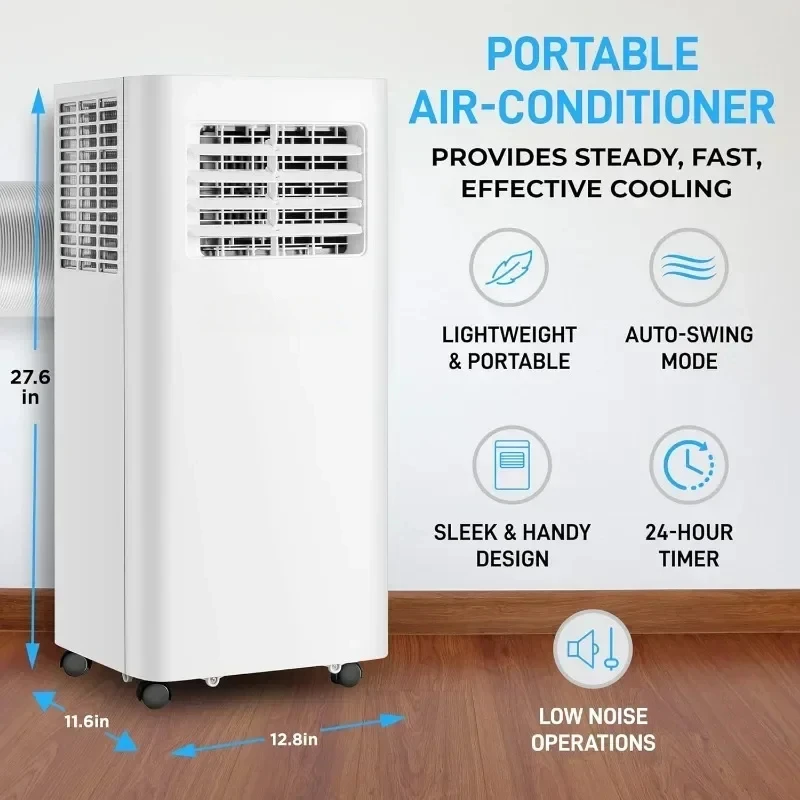 Condizionatore d'aria portatile Lifemaster con telecomando digitale con Kit di installazione per dormitorio Home Office