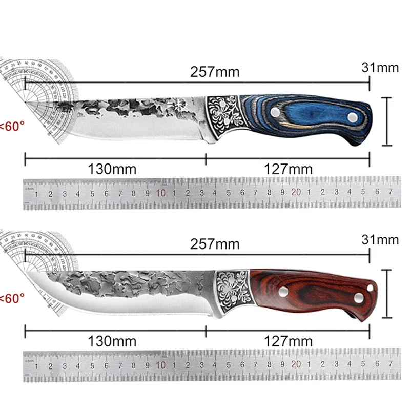 Professional Kitchen Knives Stainless Steel Knife Handmade Bone Cleaver Boning Chef Knife Peeling Fruit Forged Meat Cutting